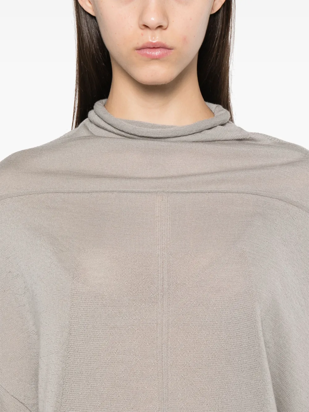 Rick Owens Trui met oversized kraag Grijs