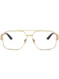 Versace Eyewear pilot-frame glasses - Gold