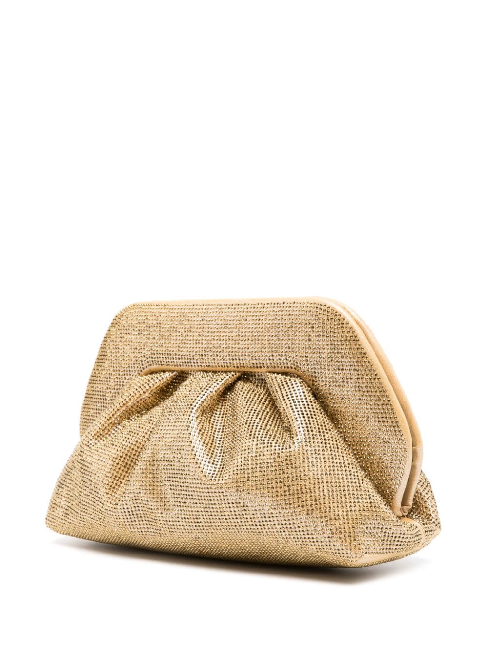 Shop Themoirè Tia Clutch Bag In Gold