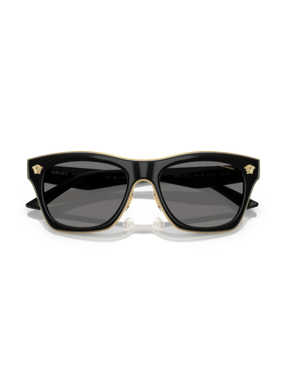 Shop Versace Square-frame Sunglasses In Black