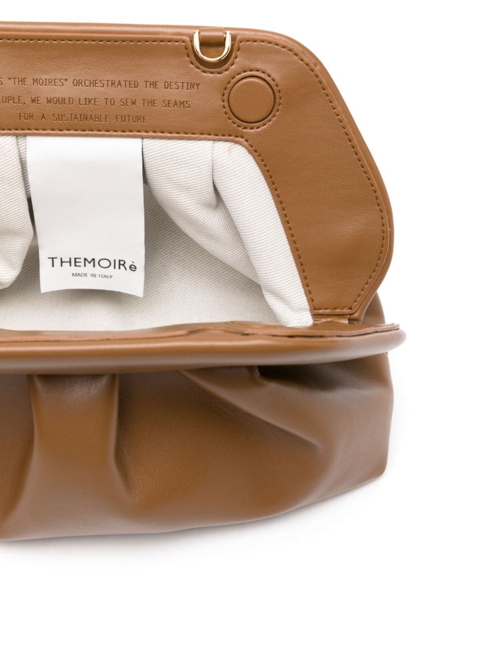 Shop Themoirè Tia Clutch Bag In Brown