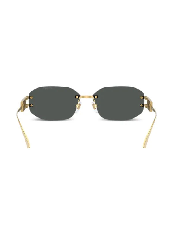 Versace Eyewear Frameless Sunglasses | Gold | FARFETCH JO