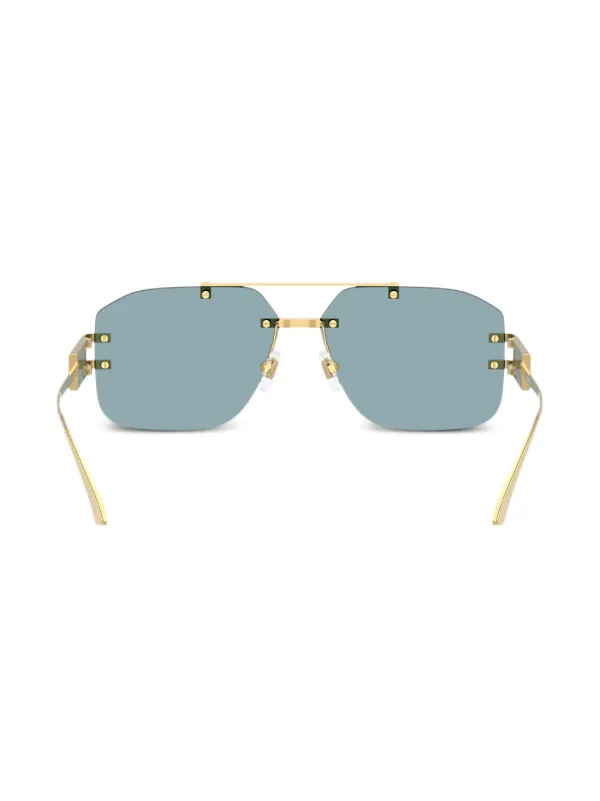 Versace Gold and Blue Sunglasses Fashion Accessories Versace | Accessories | Versace Gold And Blue Sunglasses  main image 3