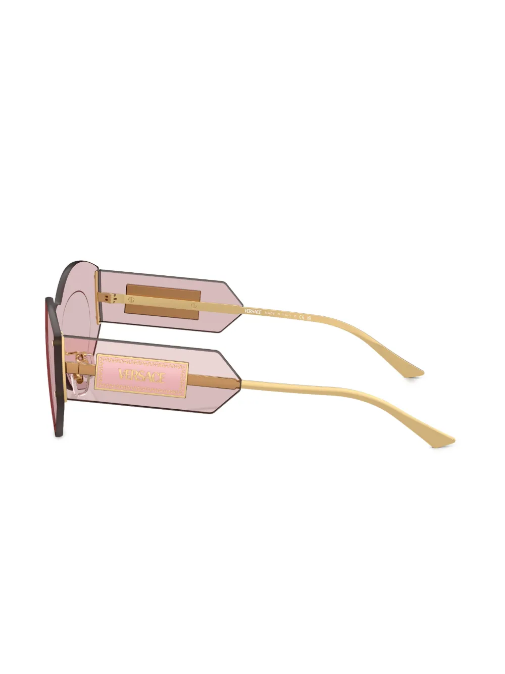 Versace Eyewear Bril met doorzichtig montuur Roze