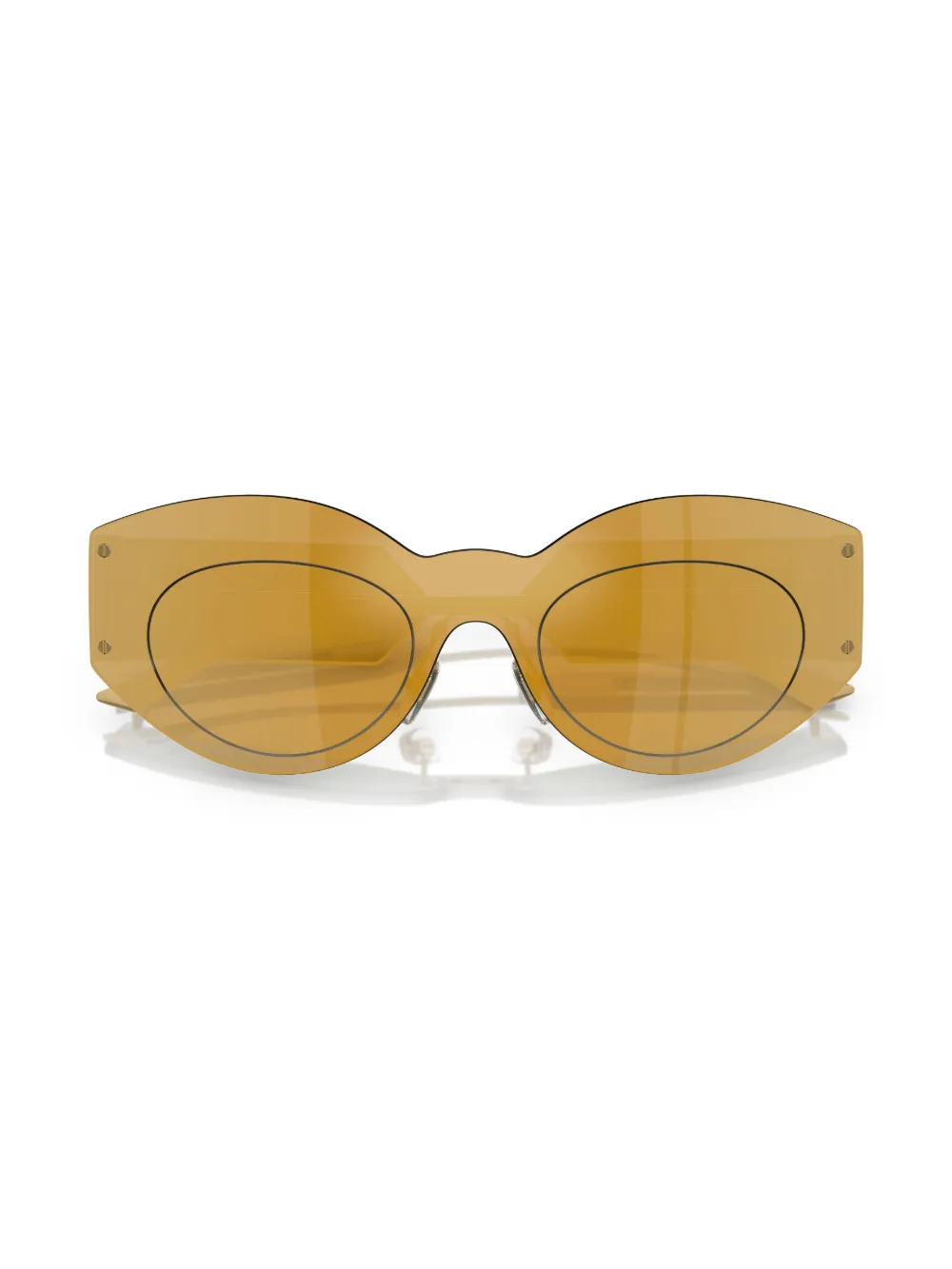Versace Eyewear Bril met doorzichtig montuur Bruin