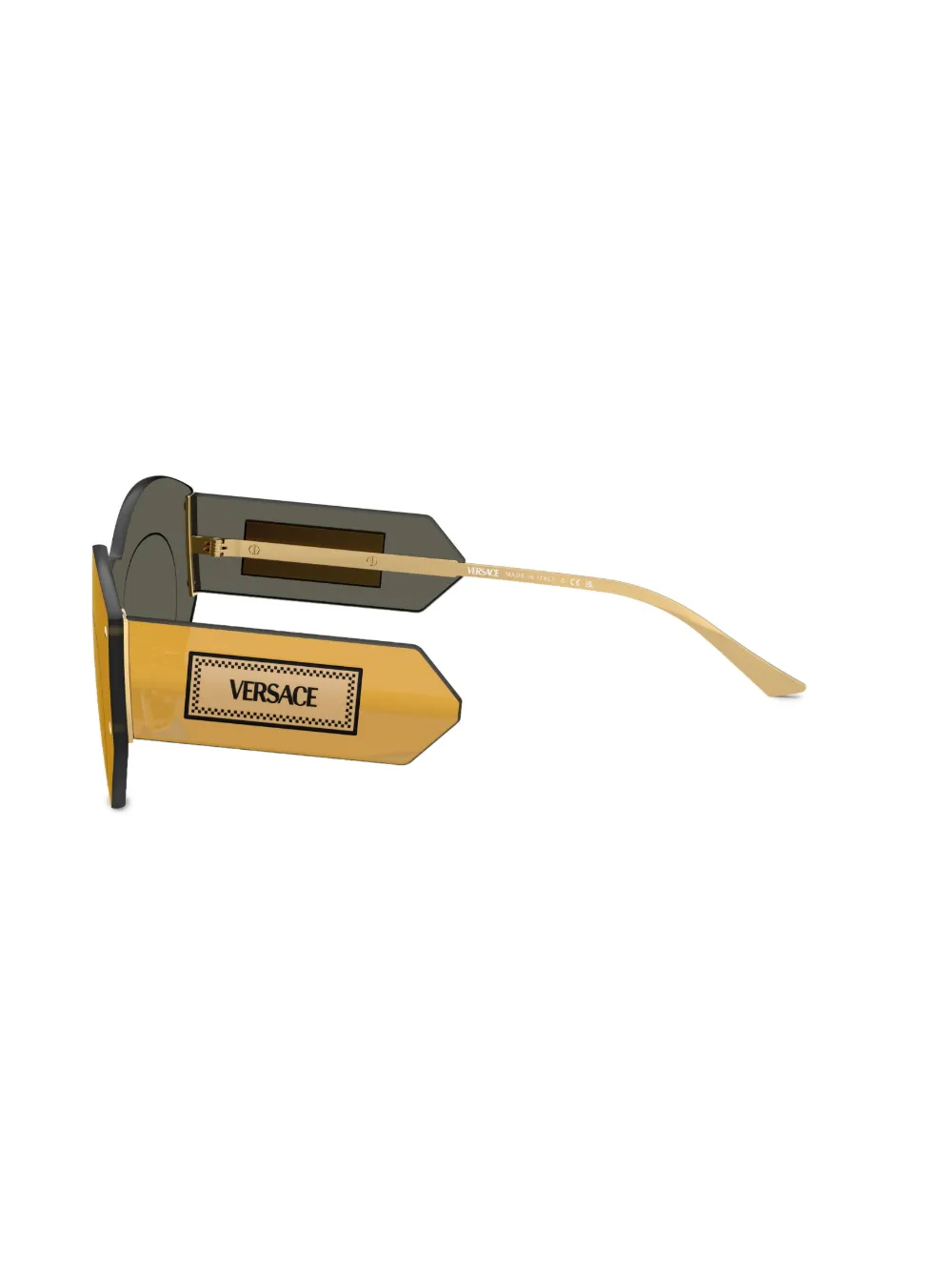Versace Eyewear Bril met doorzichtig montuur Bruin