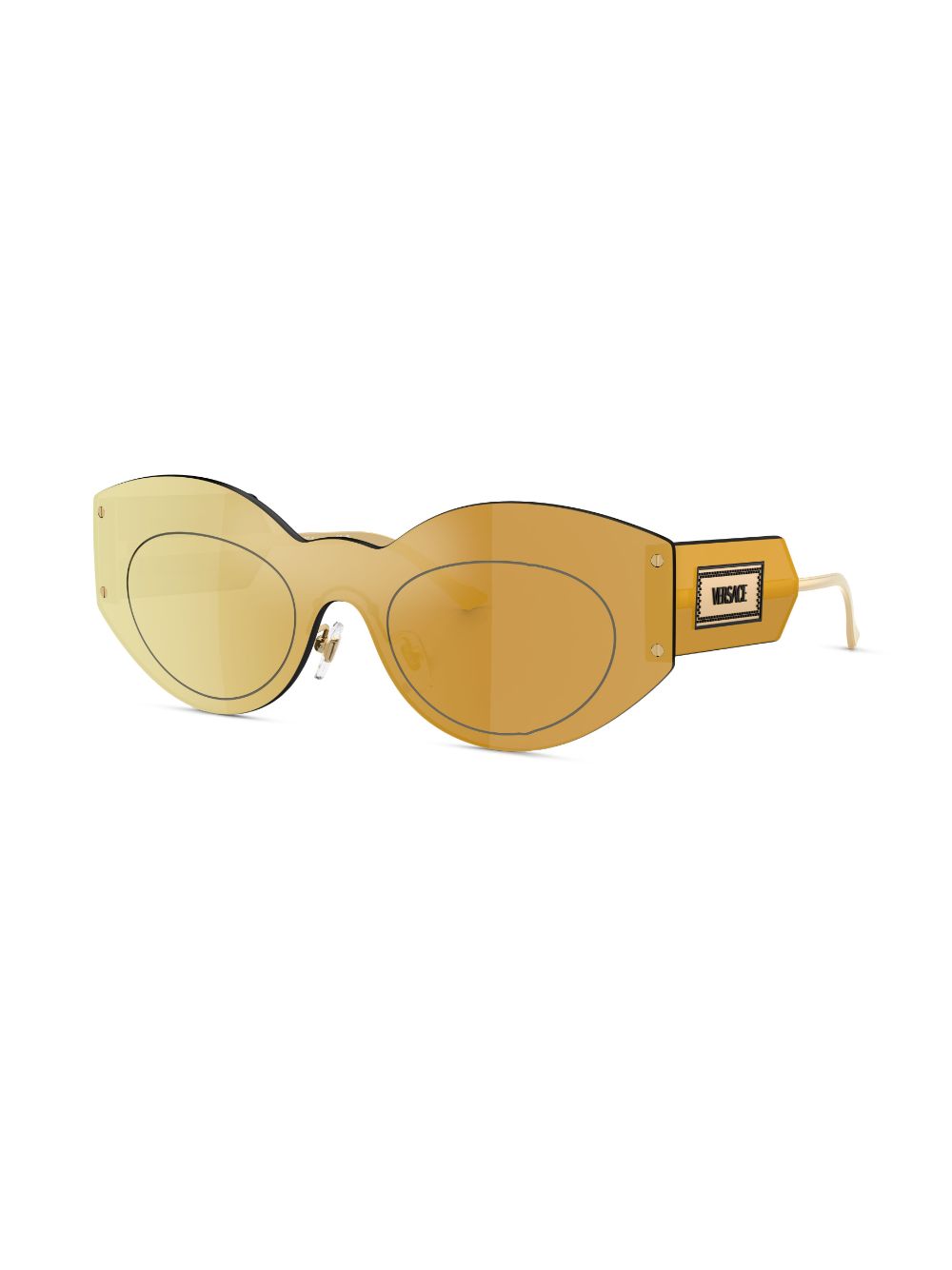 Versace Eyewear Bril met doorzichtig montuur - Bruin