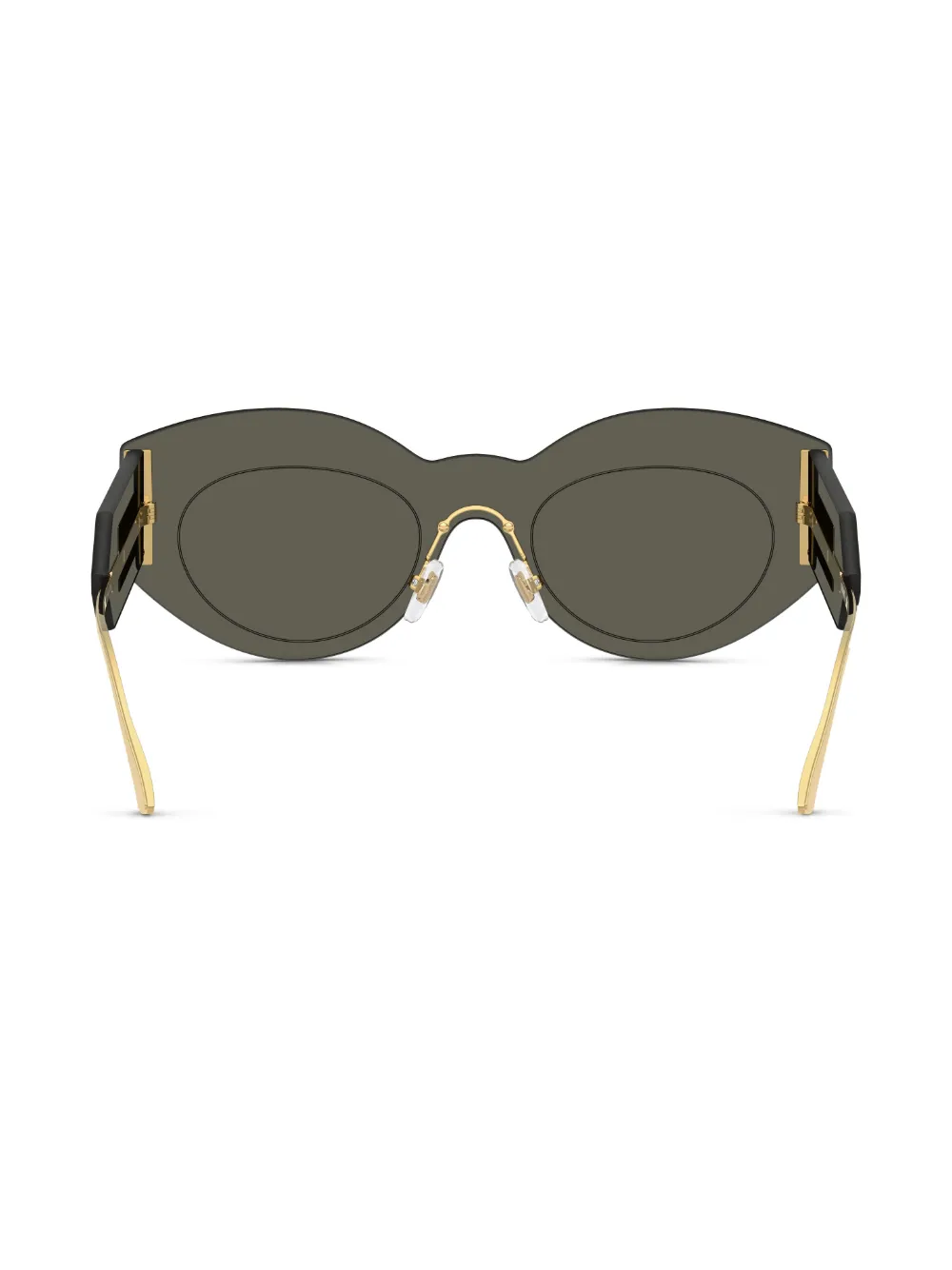 Versace Eyewear Bril met doorzichtig montuur Bruin