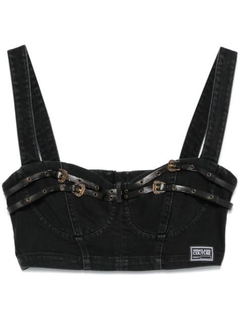 Versace Jeans Couture denim bustier top