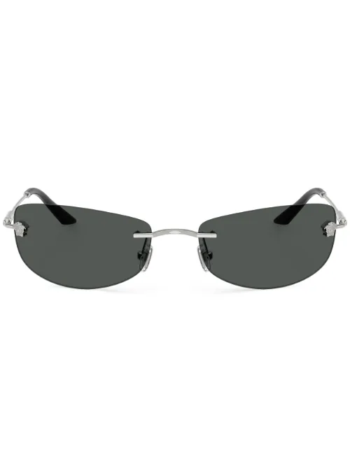 Lunettes de soleil à monture rectangulaire - Versace Eyewear - Modalova