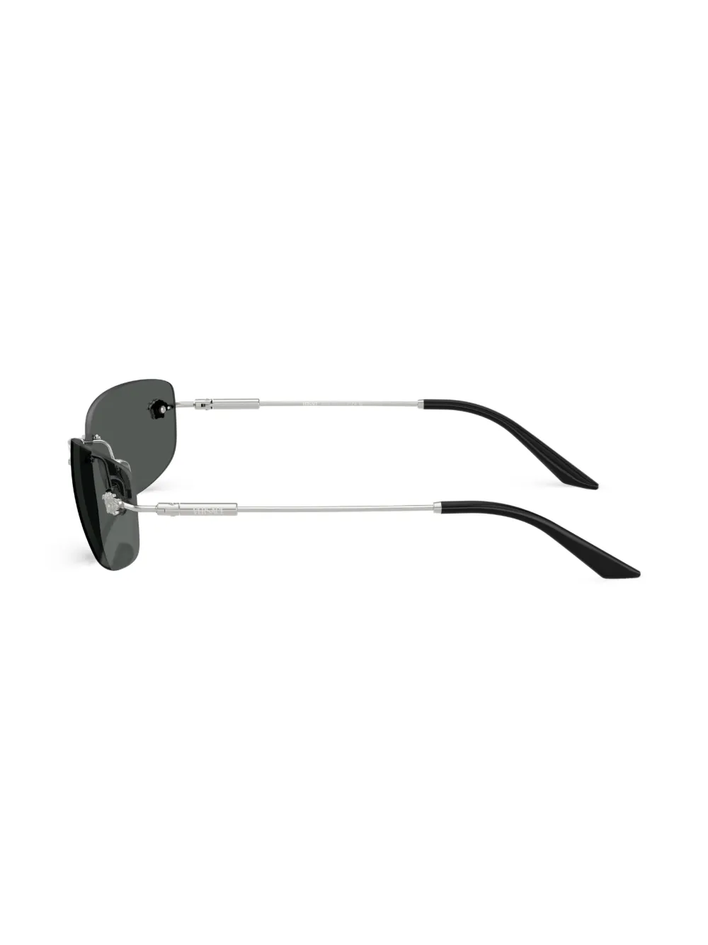 Versace Eyewear Zonnebril met rechthoekig montuur Zilver