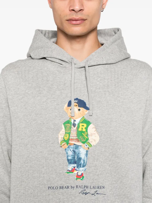 パーカー・フーディ Polo Ralph Lauren Gray Polo Bear Hoodie Polo Ralph Lauren Men's Grey Heather Polo Bear Football