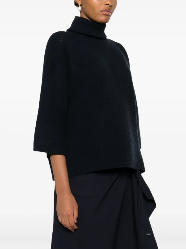 ファビアナフィリピのニットです。 Fabiana Filippi オープンニット セーター | ブルー | FARFETCH JP