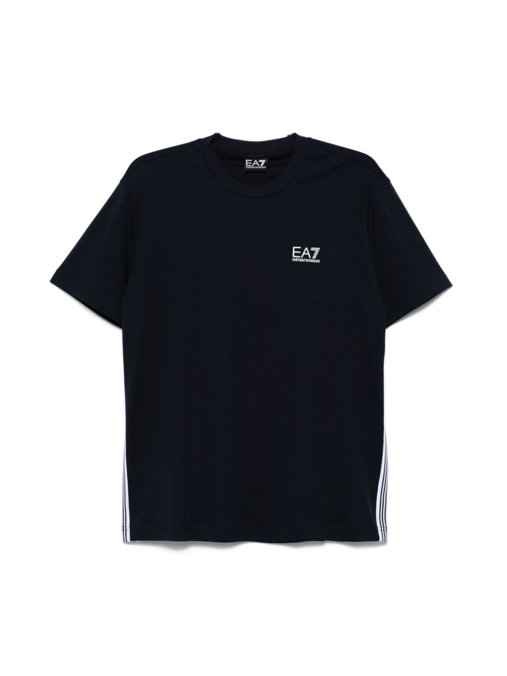 Shop Ea7 Side-stripe T-shirt In Blue