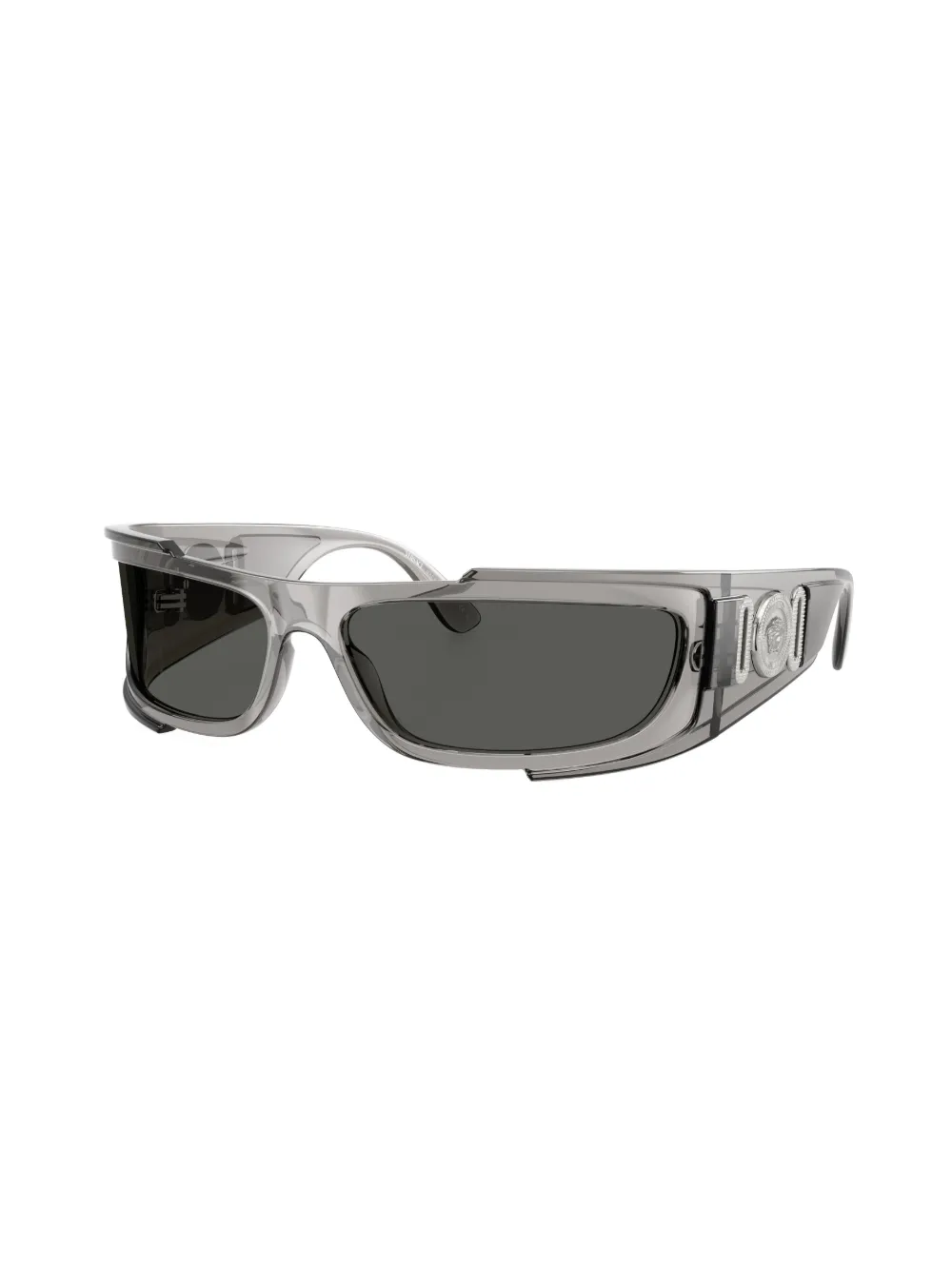 Versace Wraparound-frame Sunglasses In Grey