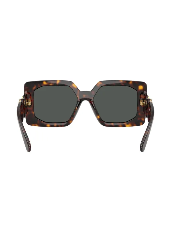Versace Eyewear engraved-Medusa Plaque Sunglasses | Brown  display picture 2
