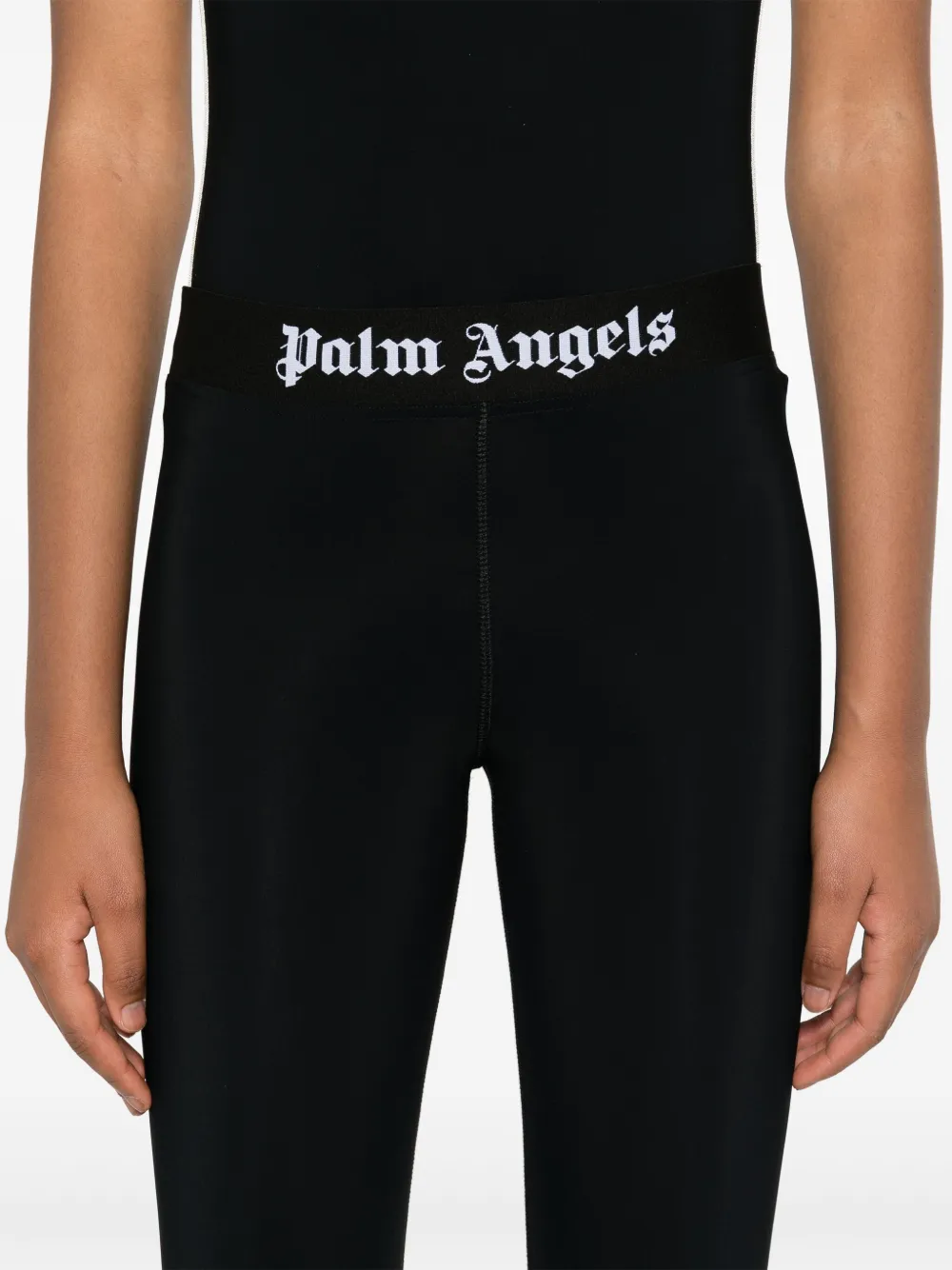 Palm Angels Legging met logo Zwart