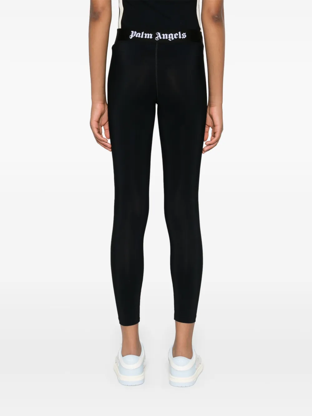 Palm Angels Legging met logo Zwart