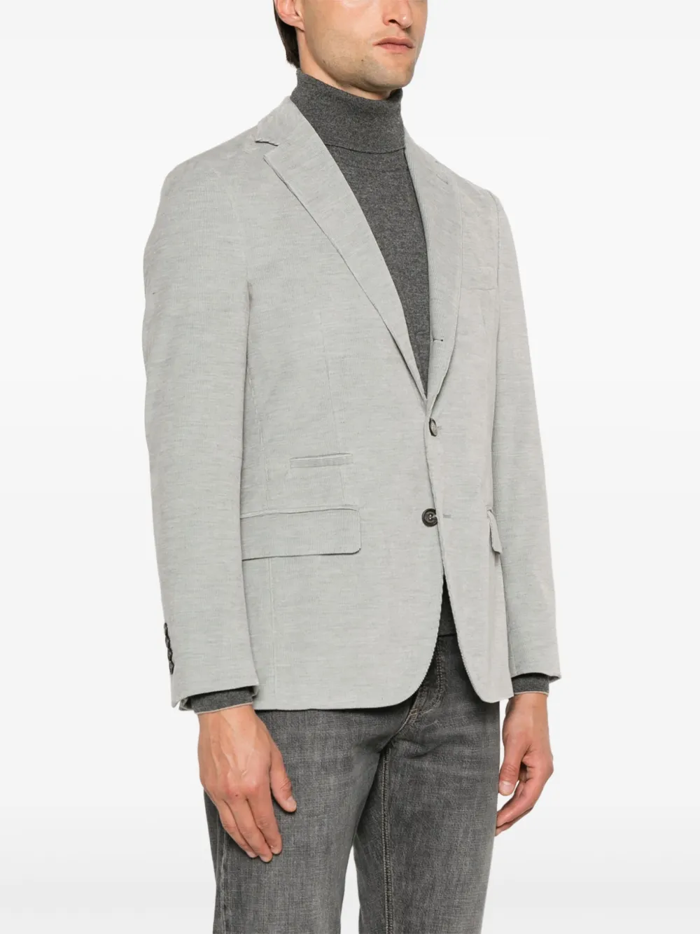 Eleventy Ribfluwen blazer Grijs