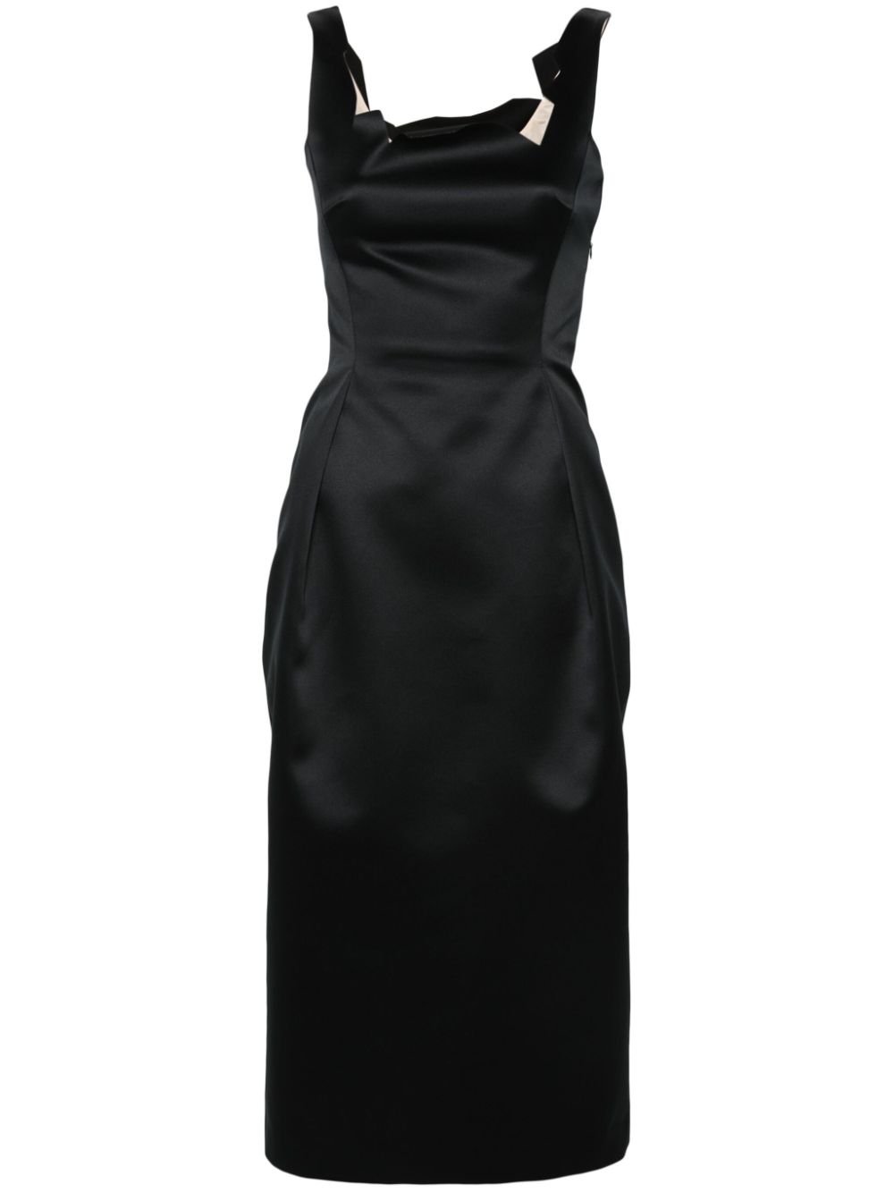 Viktor & Rolf raw cut-edge midi dress – Black