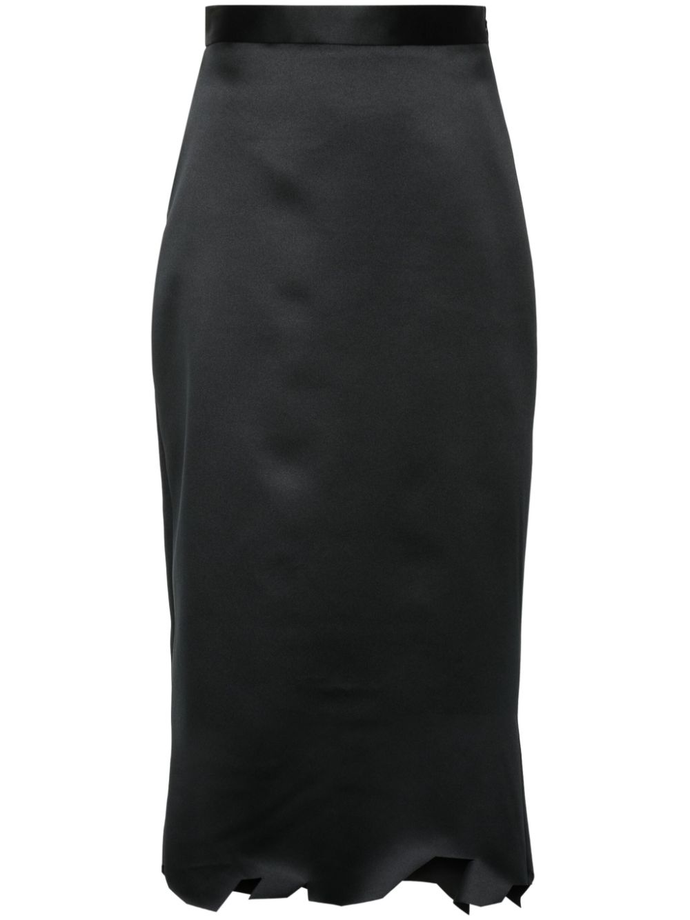 asymmetric-hem midi skirt