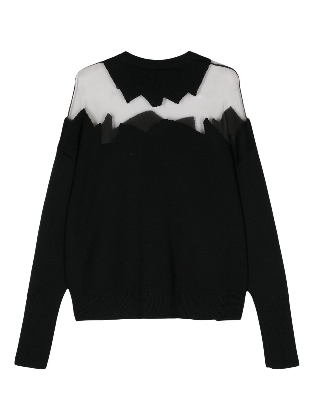 Viktor & Rolf semi-sheer panel sweater - Black