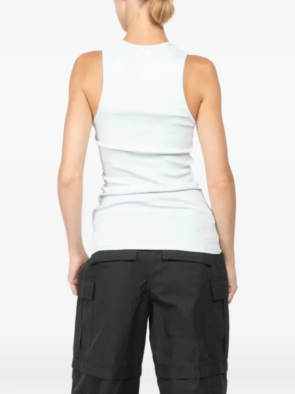 WARDROBE.NYC Geribbelde top Blauw