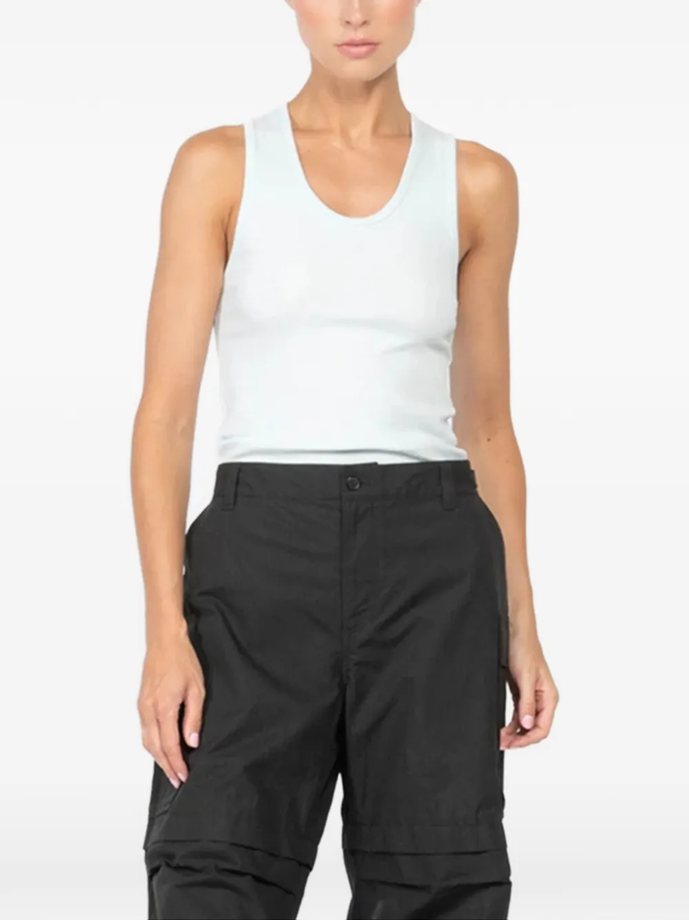 WARDROBE.NYC Geribbelde top Blauw