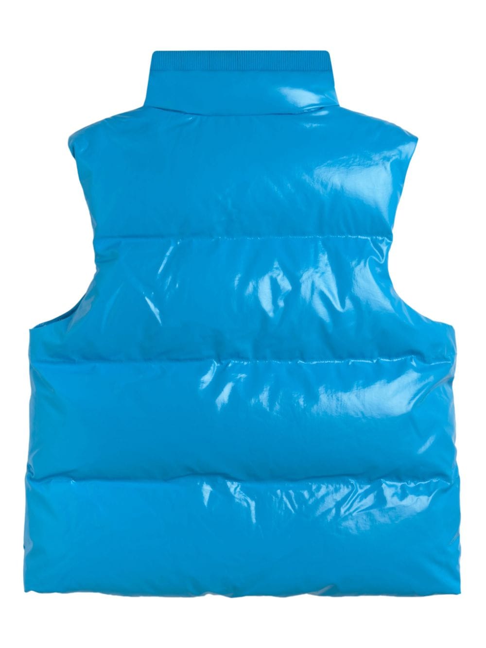 Shop Karl Lagerfeld High-neck Padded Gilet In Blue