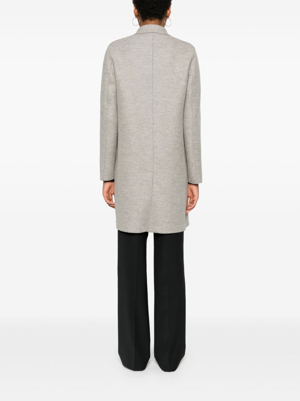 Shop Harris Wharf London Virgin Wool Coat In Grey