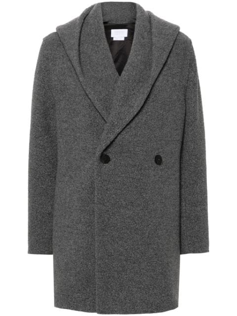 Harris Wharf London bouclé hooded coat