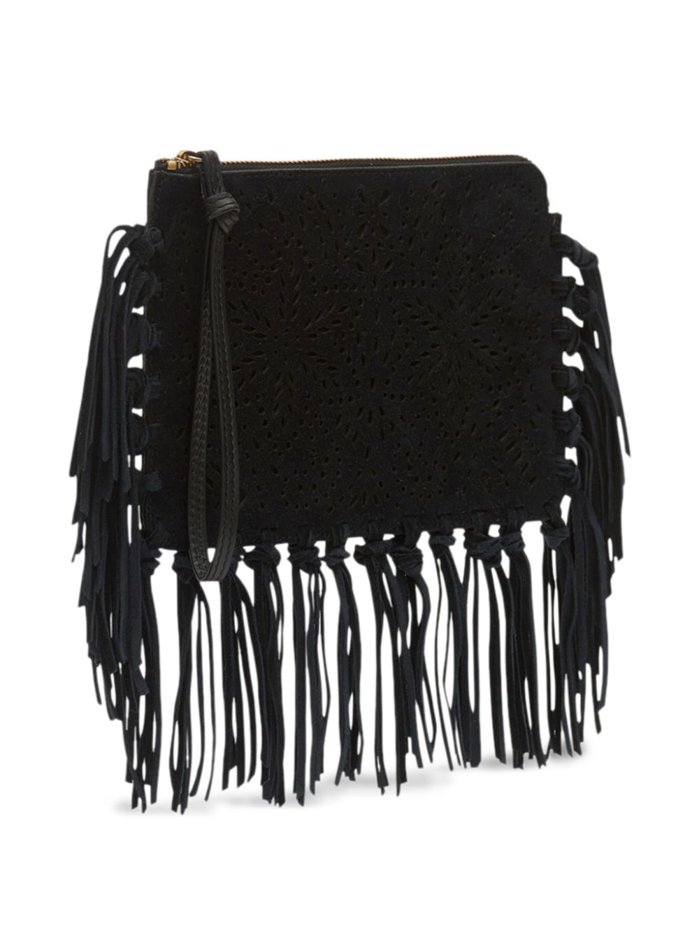 ISABEL MARANT Flat fringed clutch bag Women