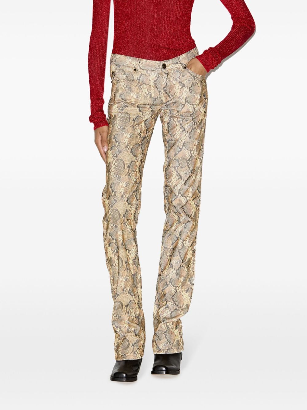 Shop Isabel Marant Ferni Straight Trousers In Neutrals