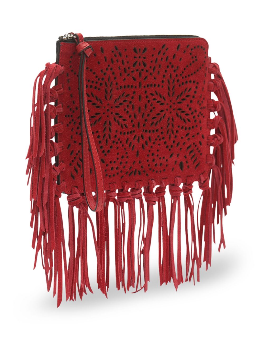 ISABEL MARANT Flat fringed clutch bag Women