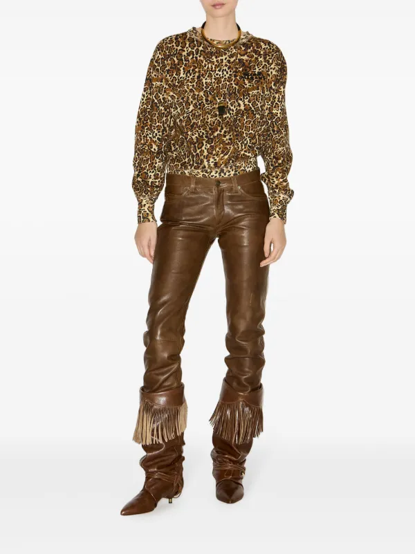 ISABEL MARANT Shad leopard-print Sweatshirt | Brown | FARFETCH