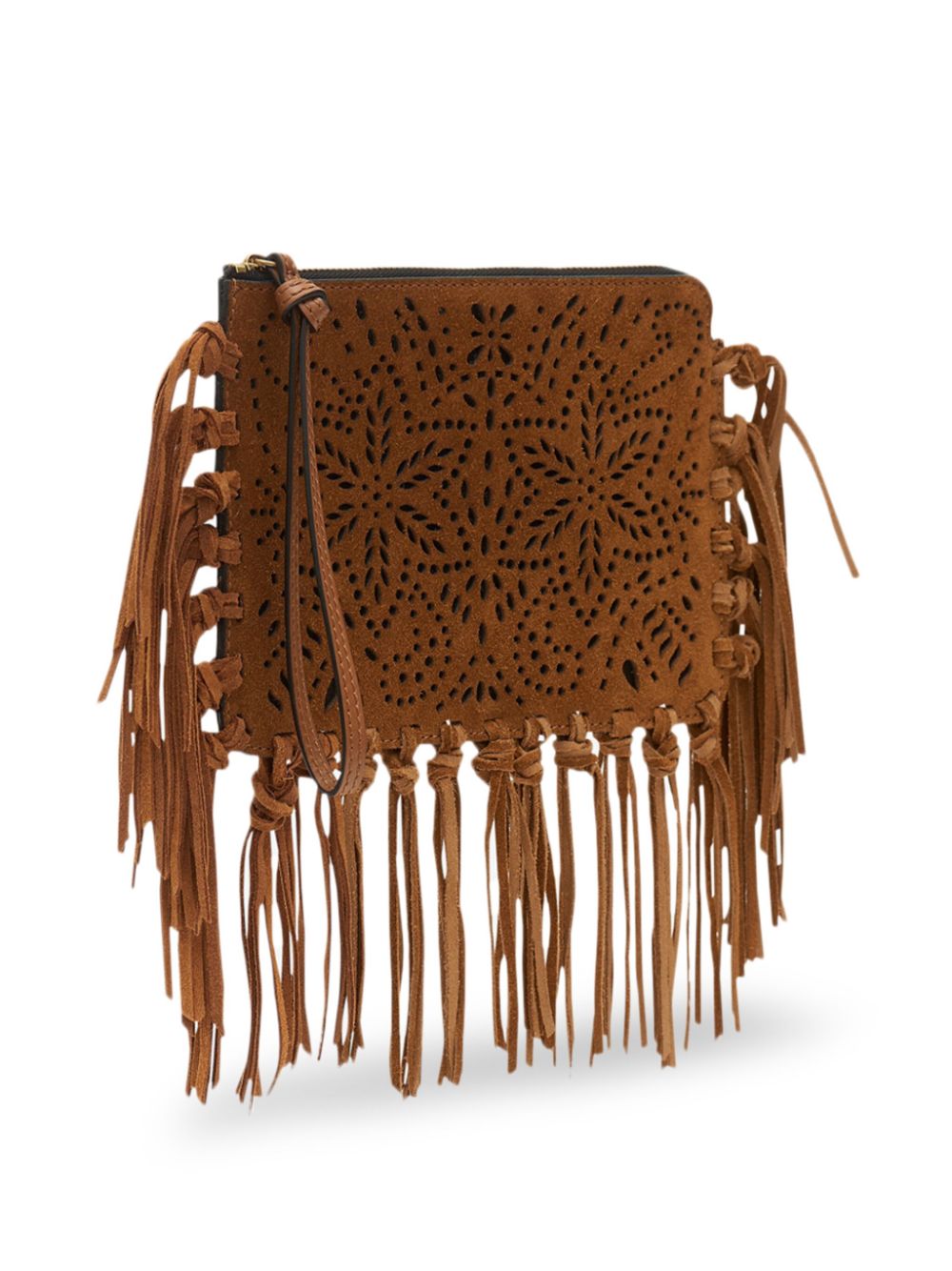 ISABEL MARANT Flat fringed clutch bag Women