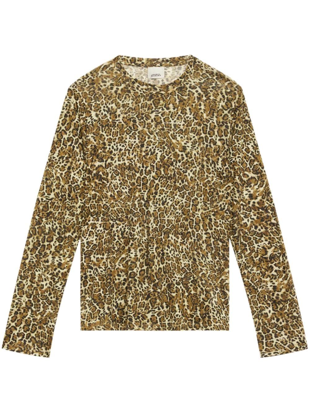 Shop Isabel Marant Zakane T-shirt In 99le Leopard