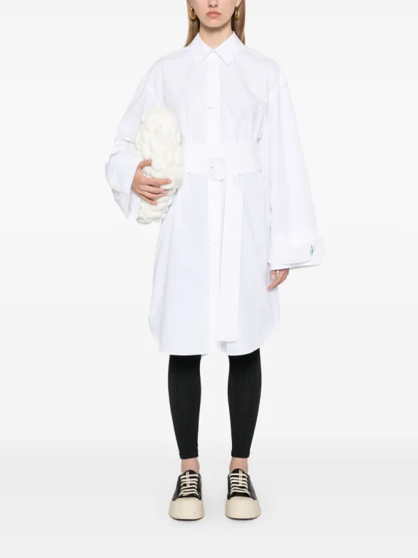 JW Anderson Double Wrap シャツドレス | ホワイト | FARFETCH JP