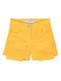 Simonetta rhinestone-button shorts - Yellow