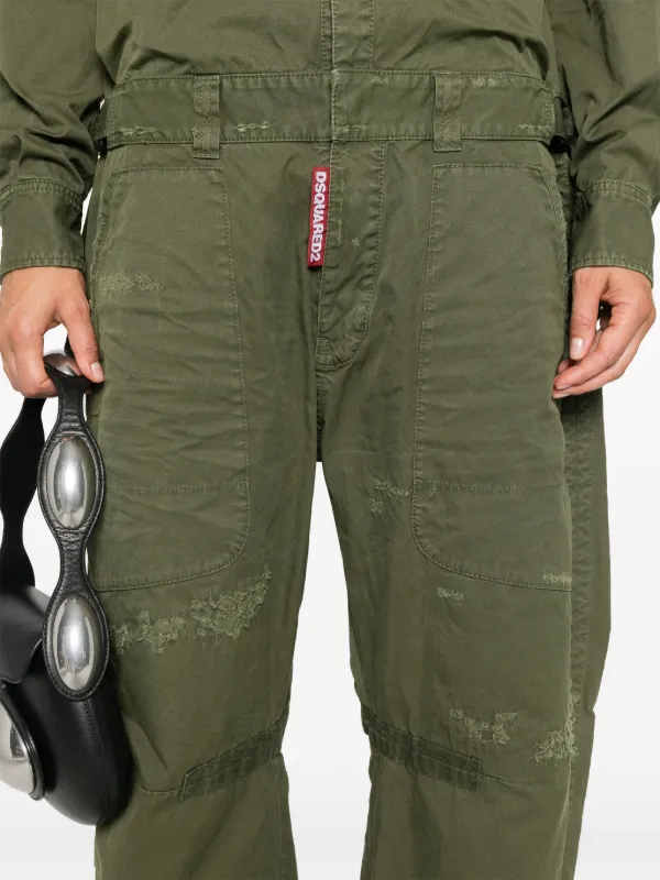 DSQUARED2 Jumpsuit Overdyed Military Verde FARFETCH DO