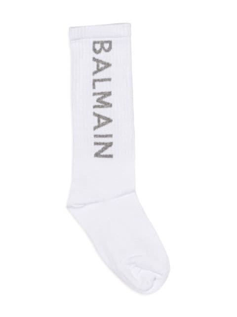 intarsia knit-logo socks 