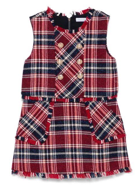 Abel & Lula Vestido com padronagem xadrez