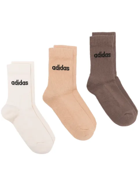adidas logo intarsia-knit socks (pack of three)