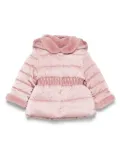 Abel & Lula faux-fur collar puffer jacket - Pink