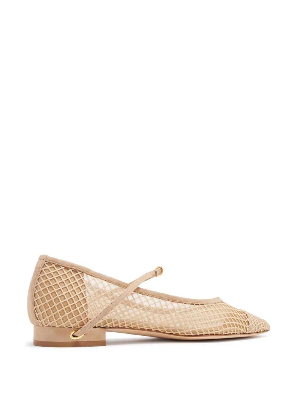 Shop Jennifer Chamandi Lorenzo Ballerina Shoes In Neutrals