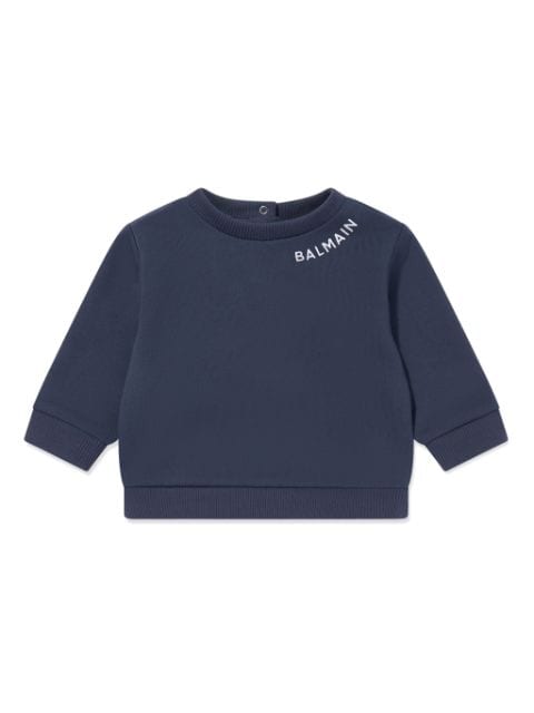 logo-embroidered long-sleeve T-shirt 