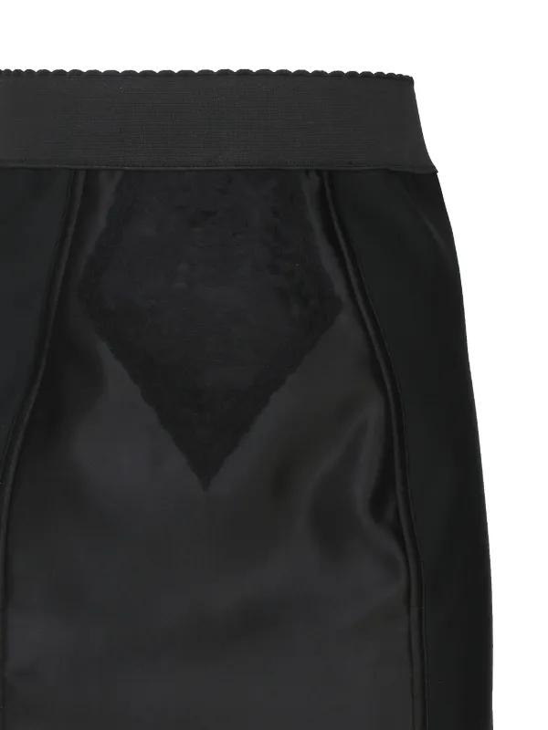Dolce & Gabbana レースパネル ペンシルスカート | ブラック