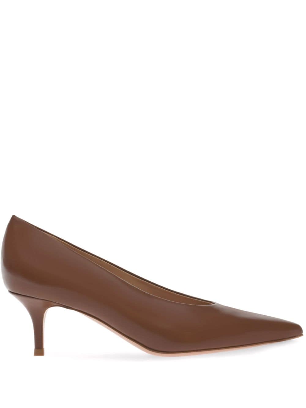 Shop Gianvito Rossi 55mm Robbie Pumps In Brown