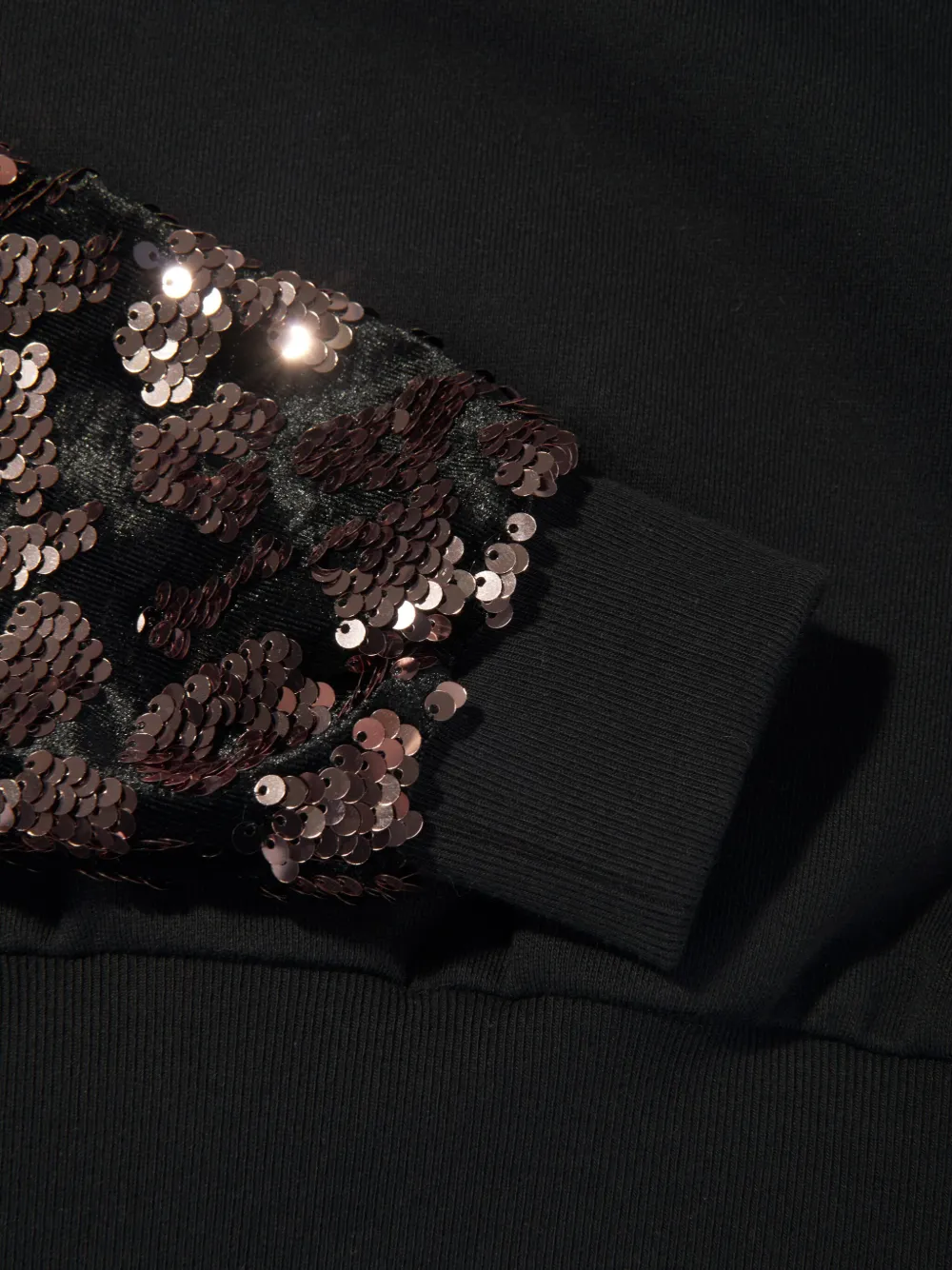 BALMAIN SEQUIN-EMBELLISHED COTTON SWEATSHIRT