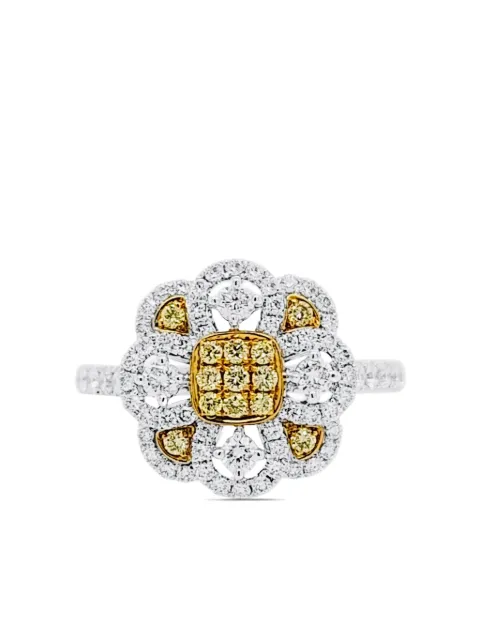 HYT Jewelry 18K gold and platinum diamond ring